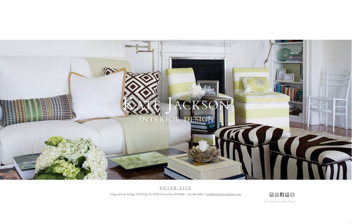 Kate Jackson Interior Designer Website Home Page