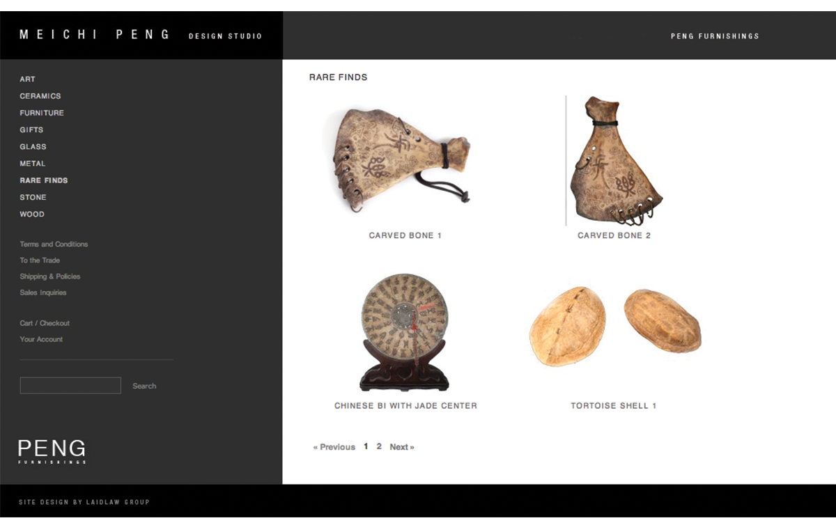 Stone Items Website Ecommerce Design