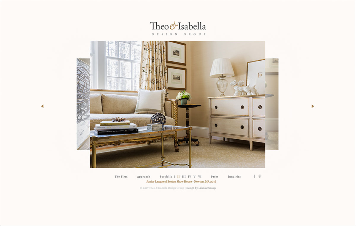 Theo and Isabella Website Interior Design Portfolio