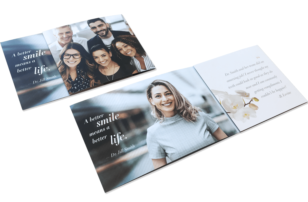 direct mail brochure design - dental health and wellness boston