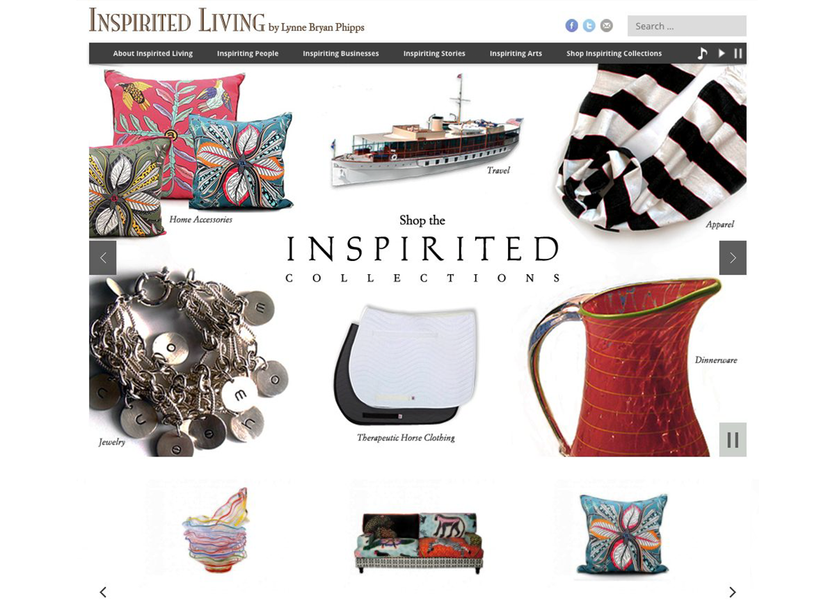 inspirited living ecommerce website design