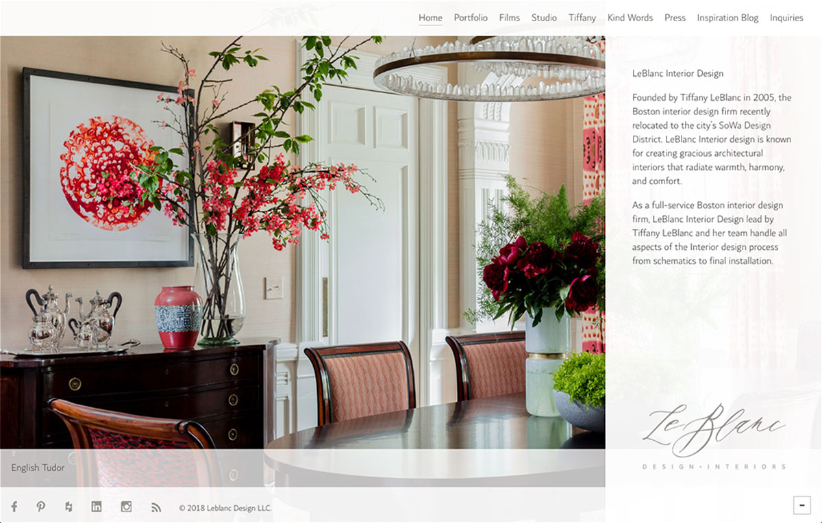 LeBlanc Interior Design Website