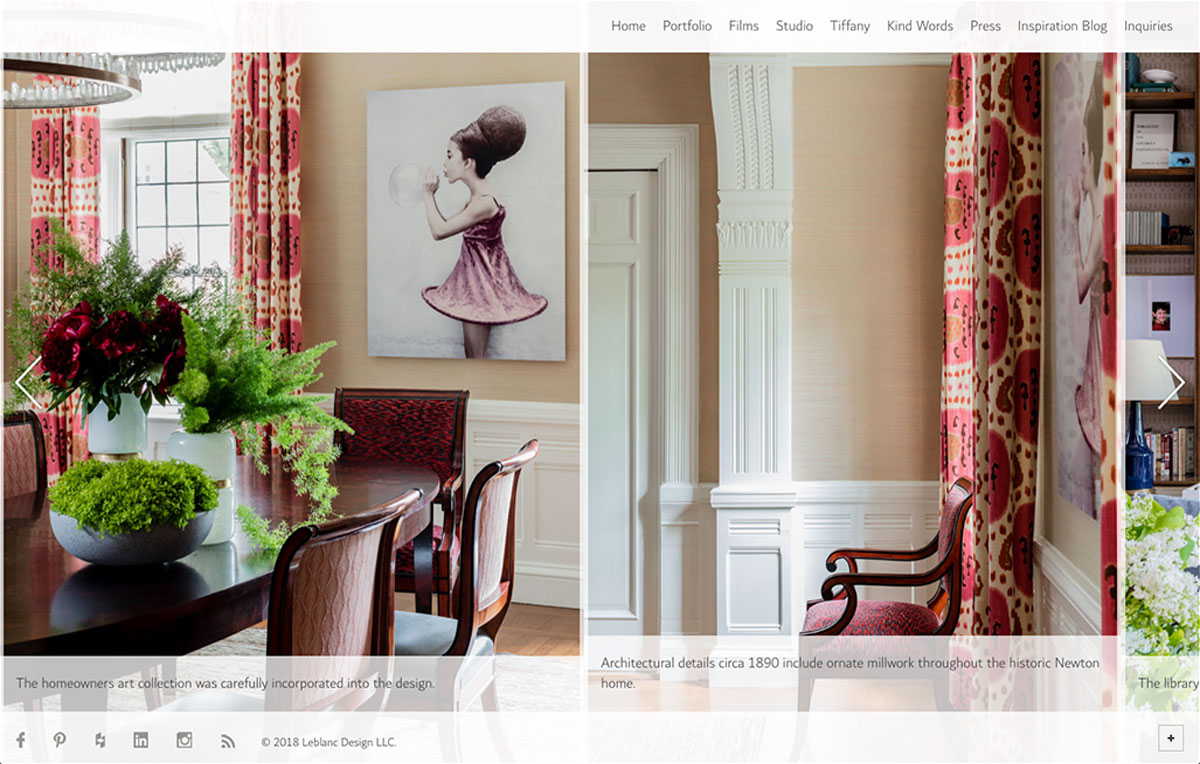 LeBlanc Interior Design Website English Tudor Project