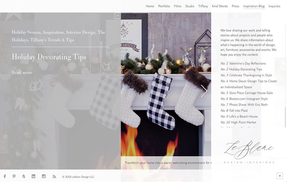 LeBlanc Website Interior Design Inspiration Blog