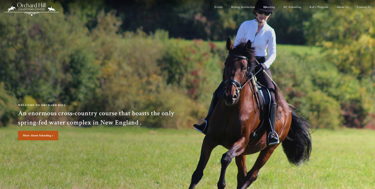 Orchard Hill Equestrian Website Design