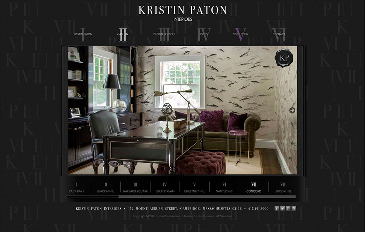 Kristin Paton Website Gallery of Interior Design work