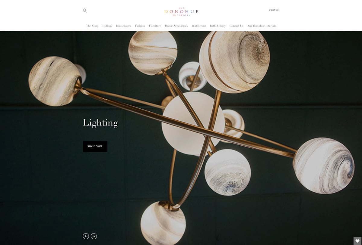 Ana Donohue Interiors Website Design