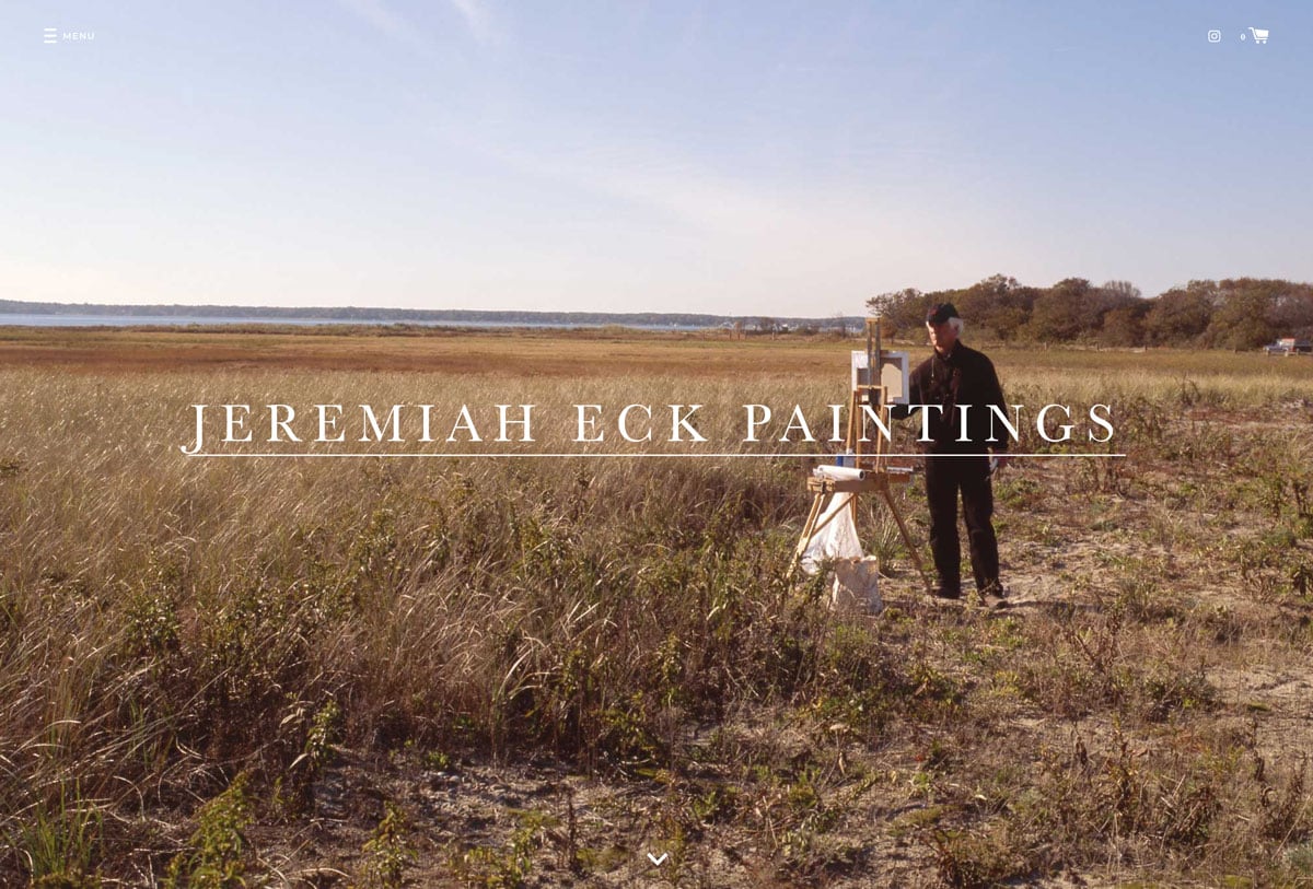 Jeremiah Eck Paintings Site Design