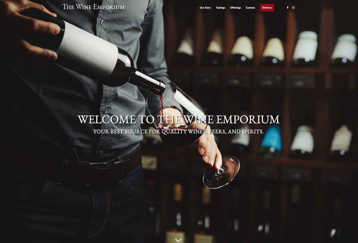 The Wine Emporium Website Design
