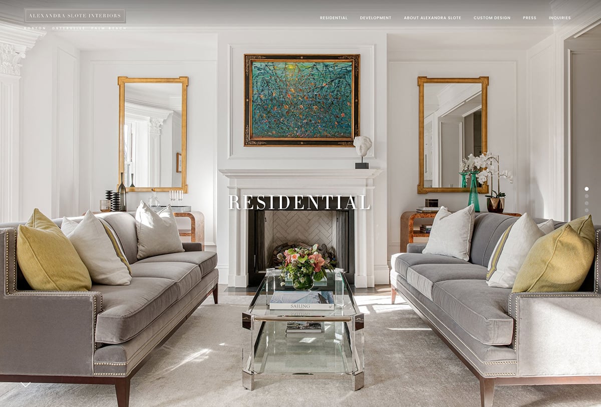 Alexandra Slote Interiors Website Design